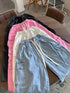 Baggy Pleated Drawstring Multi-Pocket Flare Cargo Pants